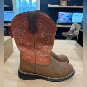 Ariat Fatbaby Cowgirl Woman’s Leather Cowboy Boots Size 8 B style 10012810